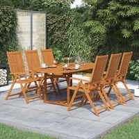 Outdoor Dining Set Solid Acacia Wood