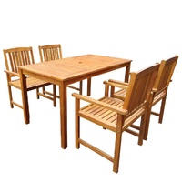 Outdoor Dining Set Solid Acacia Wood