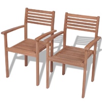 Stackable Garden Chairs Solid Teak Wood