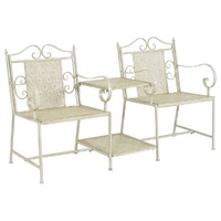 2 Seater Garden Bench 161 cm Steel