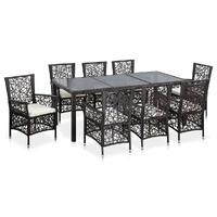 Outdoor Dining Set Poly Rattan