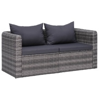 Garden Corner Sofas Grey Poly Rattan