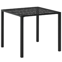 Garden Table Black Steel