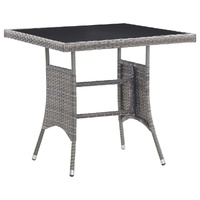 Garden Table Anthracite Poly Rattan