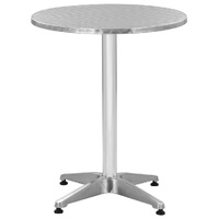 Garden Table Silver Aluminium