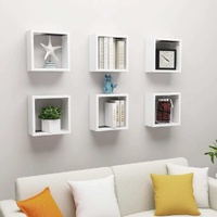 Wall Cube Shelves 6 pcs