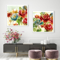 Rosewater Garden By Carol Robinson 2 Sets White Frame Canvas Wall Art