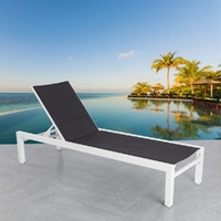 Adjustable Outdoor Sun Lounger in Aluminium