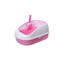 Medium Portable Cat Toilet Litter Box Tray with Scoop