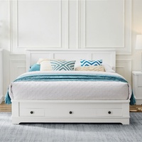 Yamba White Coastal Lifestyle Bedframe with Storage Drawers