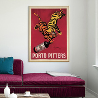 Porto Pitters Vintage Gold Frame Canvas Wall Art