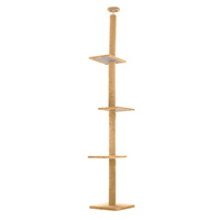 278cm Cat Tree PILLAR Scratcher Adjustable Floor to Ceiling Condo Tower