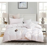 Tufted Boho Wave Jacquard White Duvet Doona Quilt Cover Set