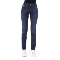 Logoed Button Regular Jeans with Tricolor Insert Women