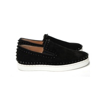Studded Slip-On Flat Veau Velours Shoes Men