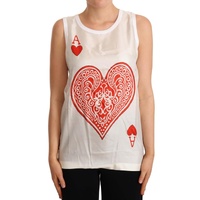 Dolce & Gabbana Sleeveless Ace of Hearts Tank Top Women