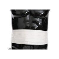 Authentic Dolce & Gabbana Cummerbund - White Patterned Silk Men