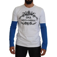 Authentic Dolce & Gabbana Crewneck Pullover Sweater with DNA Motive Men
