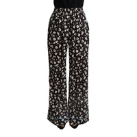 Mid-Waisted Wide Leg Pants with All Over Floral Print Women
