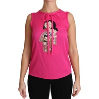Stunning Dolce & Gabbana Family Silk Tank Top Shirt Women