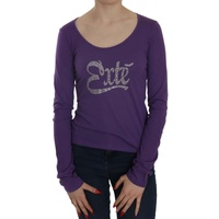 Crystal Embellished U-neck Long Sleeve Blouse Women