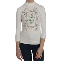 EXTE White Printed Turtle Neck Blouse Women