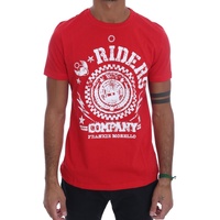 Frankie Morello Crewneck Short Sleeve T-Shirt with Riders Print Men