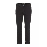 Four-Pocket Cotton Pants with Zipper and Button Closure Men