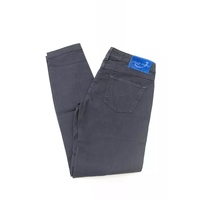 Logo Embroidered Slim Fit Jeans with Fringed Bottom Women