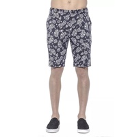 Patterned Mens Bermuda Shorts with Hook and Zip Closure Men