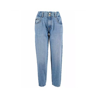 High-waisted Regular Fit Womens Jeans with Ruined Detail Women