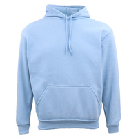 Adult Unisex Men's Basic Plain Hoodie Pullover Sweater Sweatshirt Jumper XS-8XL, Light Blue