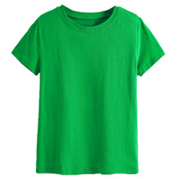 Adult 100% Cotton T-Shirt Unisex Men's Basic Plain Blank Crew Tee Tops Shirts, Green