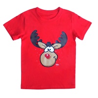 New Funny Adult Xmas Christmas T Shirt Tee Mens Womens 100% Cotton Jolly Ugly, Reindeer (Red)