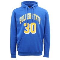 Men's Fleece Pullover Hoodie Jacket Sports Jumper Jersey Chicago Golden State, Blue - Golden State 30