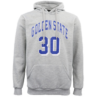 Men's Fleece Pullover Hoodie Jacket Sports Jumper Jersey Chicago Golden State, Light Grey - Golden State 30