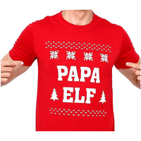 New Funny Adult Xmas Christmas T Shirt Tee Mens Womens 100% Cotton Jolly Ugly, Papa Elf