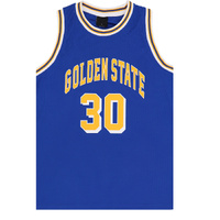 New Men's Basketball Jersey Sports T Shirt Tee Vest Tops Gym Chicago Los Angeles, Blue - Golden State 30