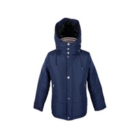 Blue Aquascutum Jacket with Removable Hood and Tartan Pattern Inside