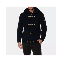 Knitted Cardigan with Logo and Toggle and Zip Closure