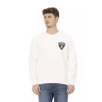 Logo Print Crewneck Sweatshirt with Ribbed Cuffs