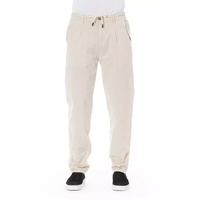 Drawstring Closure Chino Trousers with Pockets