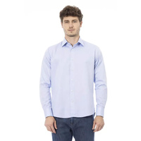 Regular Fit Shirt with Italian Collar and Button Closure