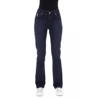 Regular Jeans with Logoed Button and Tricolor Insert