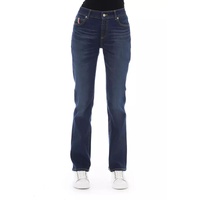 Logoed Button Regular Jeans with Tricolor Insert