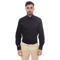 Embroidered Monogram Shirt with Leaf Collar and Personalized Buttons