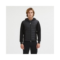 Centogrammi Black Padded Jacket with Front Zip Closure