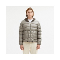 Reversible Hooded Jacket with Zip Closure and Duck Feather Padding