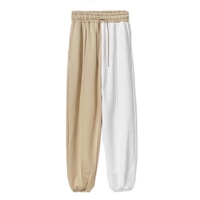 Two-Tone Drawstring Sweatpants with Side Pockets