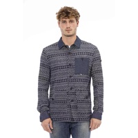 Button-Up Shirt with Italian Collar and Front Pockets